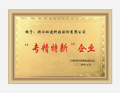 Specialized, refined, and innovative enterprise